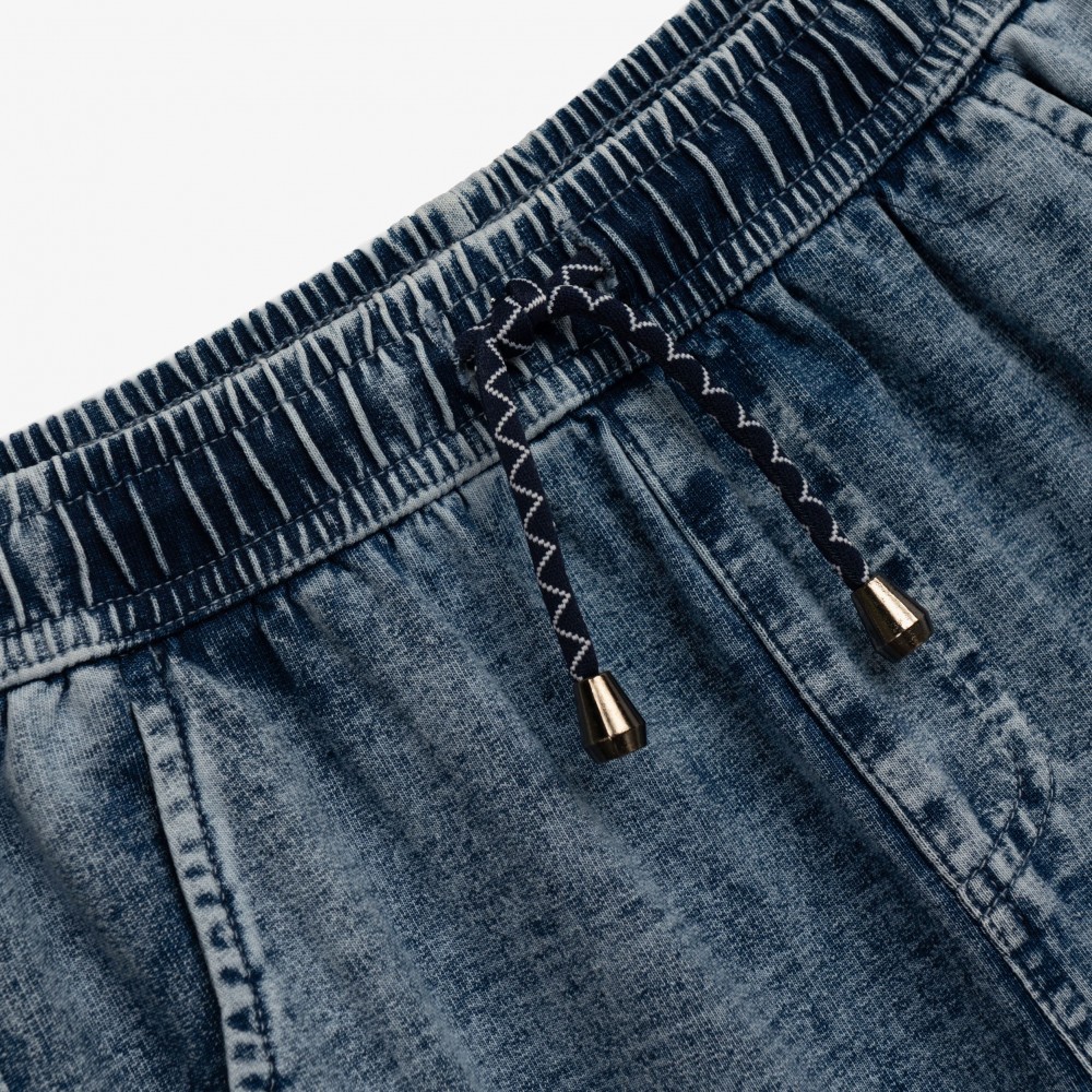 Εφηβική Βερμούδα Cargo Φούτερ Αγόρι (6-16) –Μπλε Τζιν– 126-114101-1