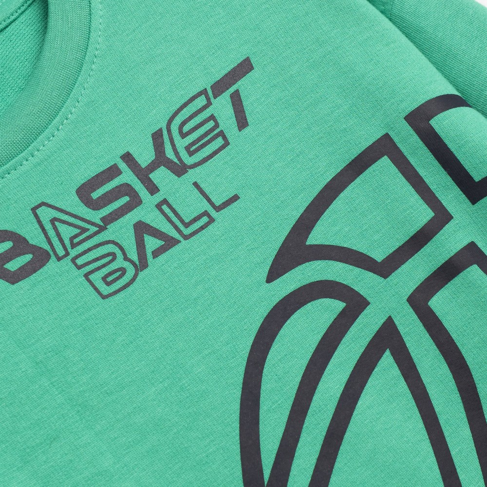 Εφηβικό Σετ Φούτερ Φόρμα Εποχής με Τύπωμα Basket Ball Αγόρι (6-16) -Πράσινο- 126-117101-1