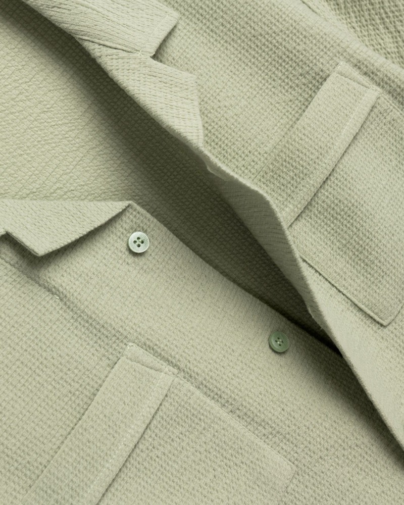 Εφηβικό Σετ Πουκάμισο με Τσεπάκια και Βερμούδα Αγόρι (6-16) –Ανοιχτό Χακί– 