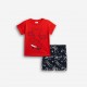Παιδικό Σετ Μακό με Μπλούζα Skater και Βερμούδα Αγόρι (2-6) –Κόκκινο– 126-301112-2