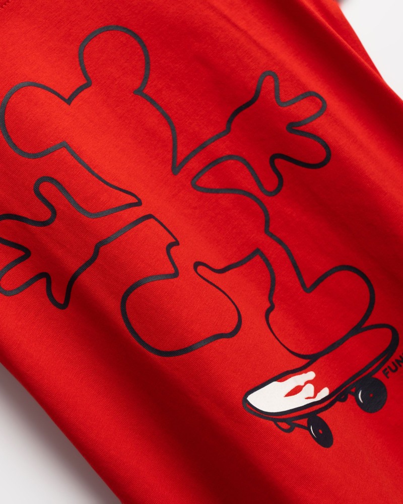 Παιδικό Σετ Μακό με Μπλούζα Skater και Βερμούδα Αγόρι (2-6) –Κόκκινο– 