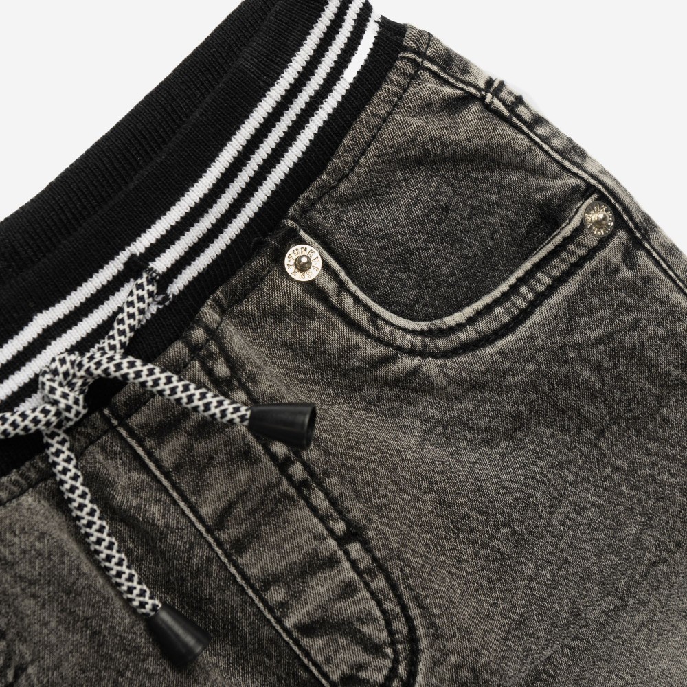 Παιδικό Σετ με Μπλούζα Bear WY Allover και Τζιν Βερμούδα Αγόρι (1-6) –Πράσινο– 126-302101-2