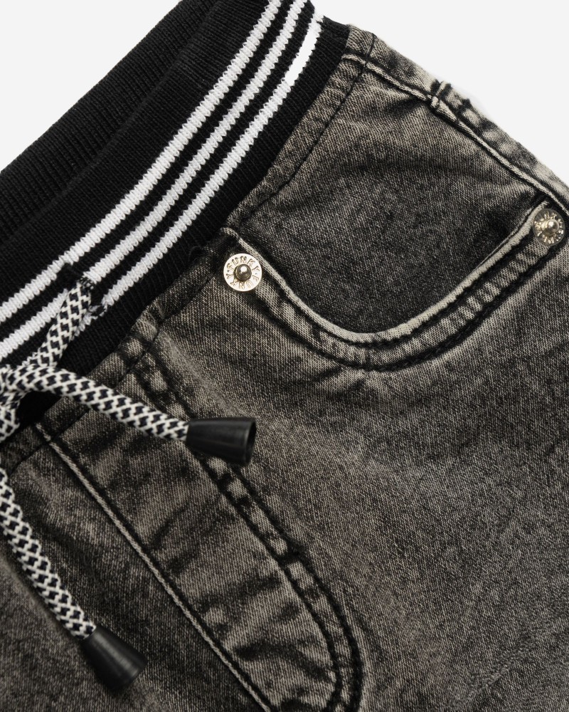 Παιδικό Σετ με Μπλούζα Bear WY Allover και Τζιν Βερμούδα Αγόρι (1-6) –Πράσινο– 