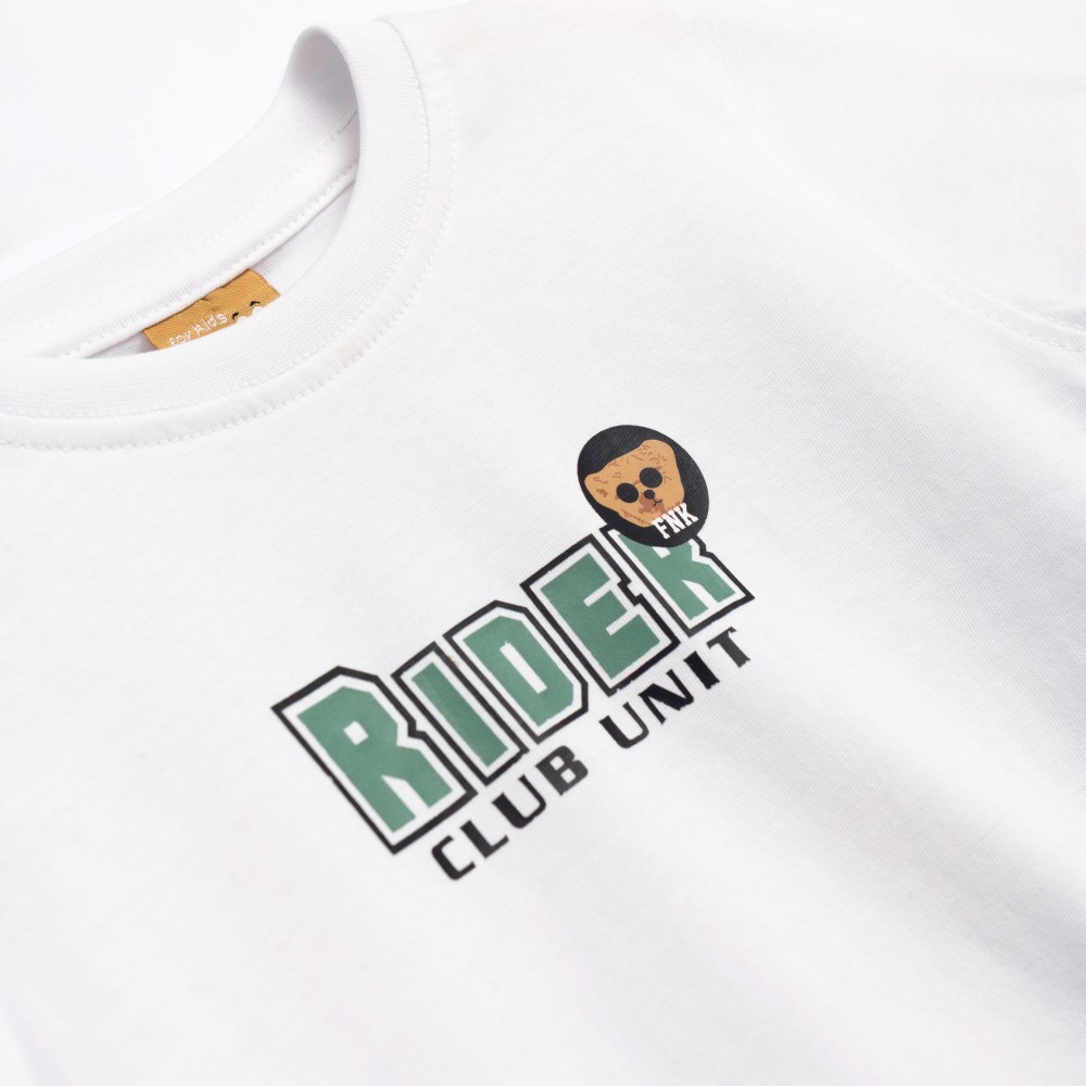 Παιδικό T-Shirt Μπλούζα με Τύπωμα Rider Αγόρι (2-6) -Λευκό- 126-305100-1