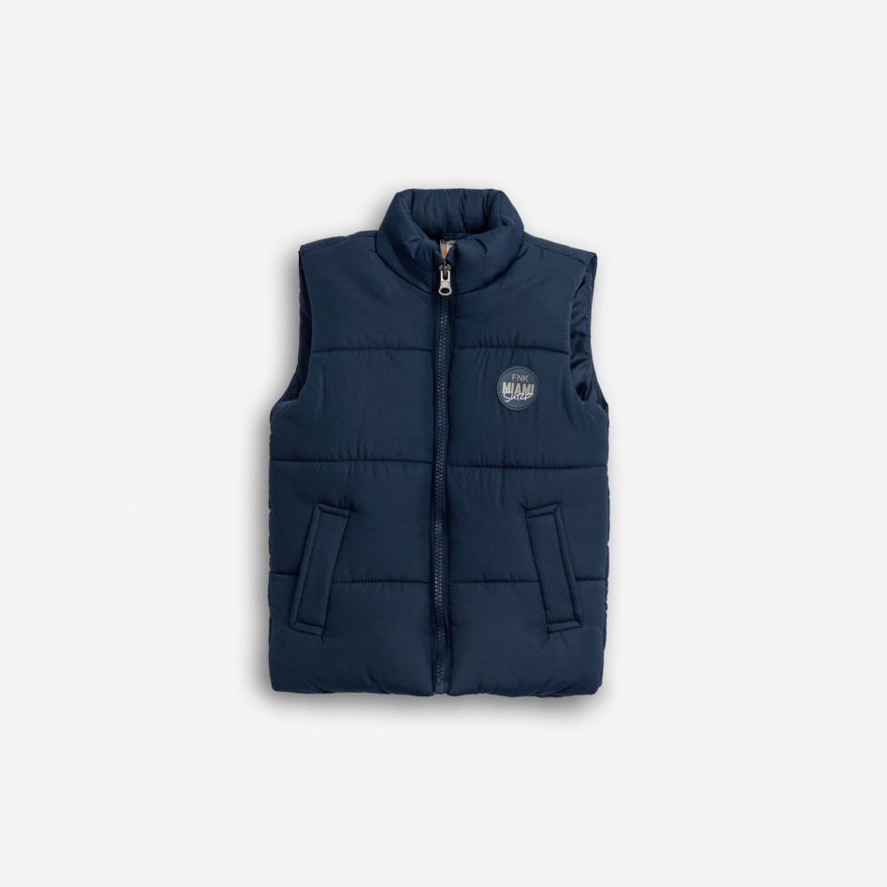 Παιδικό Τζάκετ Αμάνικο Γιλέκο Λεπτό Αγόρι (2-6) -Μπλε- 126-318102-1