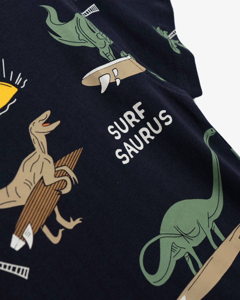 Παιδικό Σετ με Μπλούζα Surf Saurus και Βερμούδα Αγόρι (2-6) –Μπλε– 