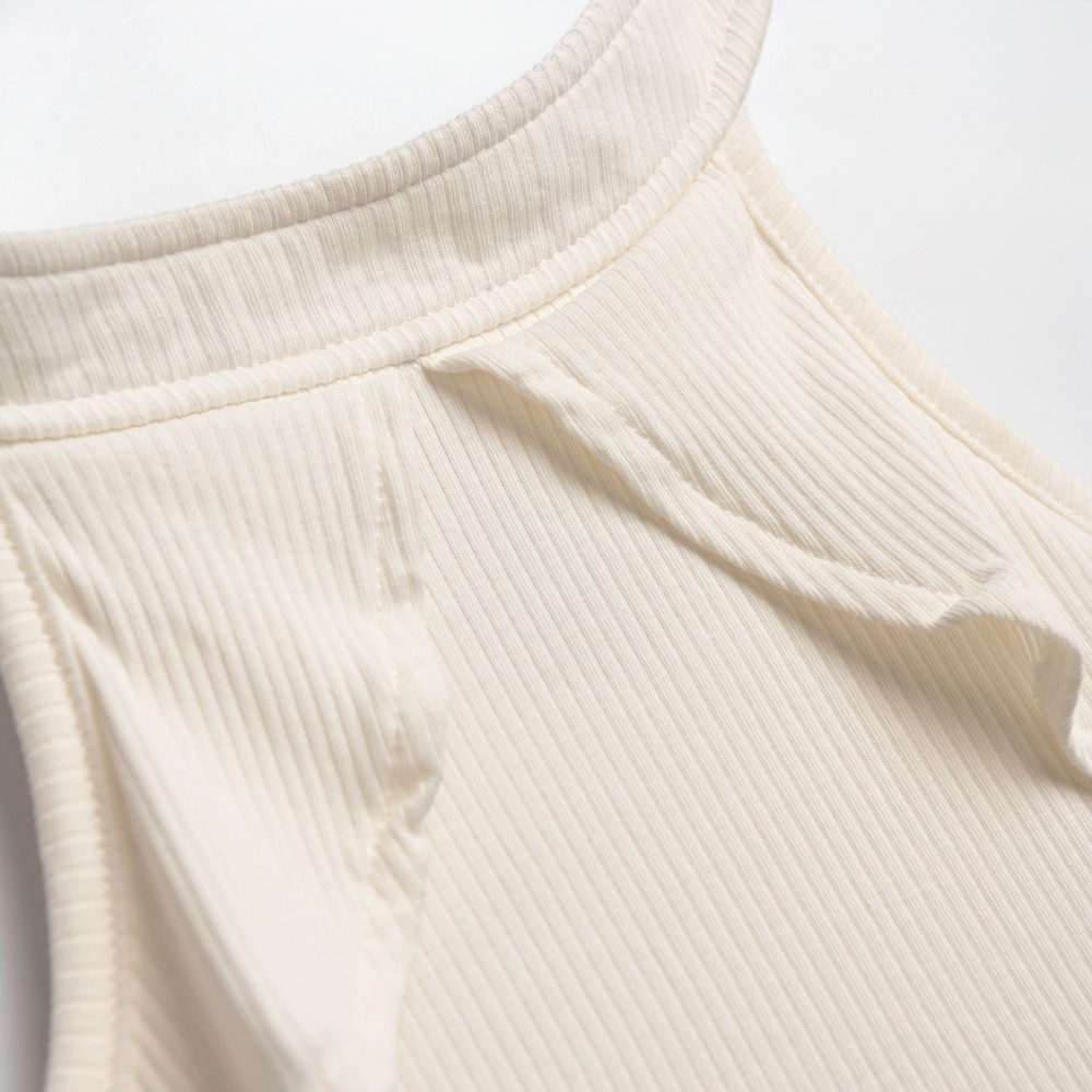 Εφηβική Μπλούζα Ριπ με Βολάν Κορίτσι (6-16) -Εκρού- 126-505157-1