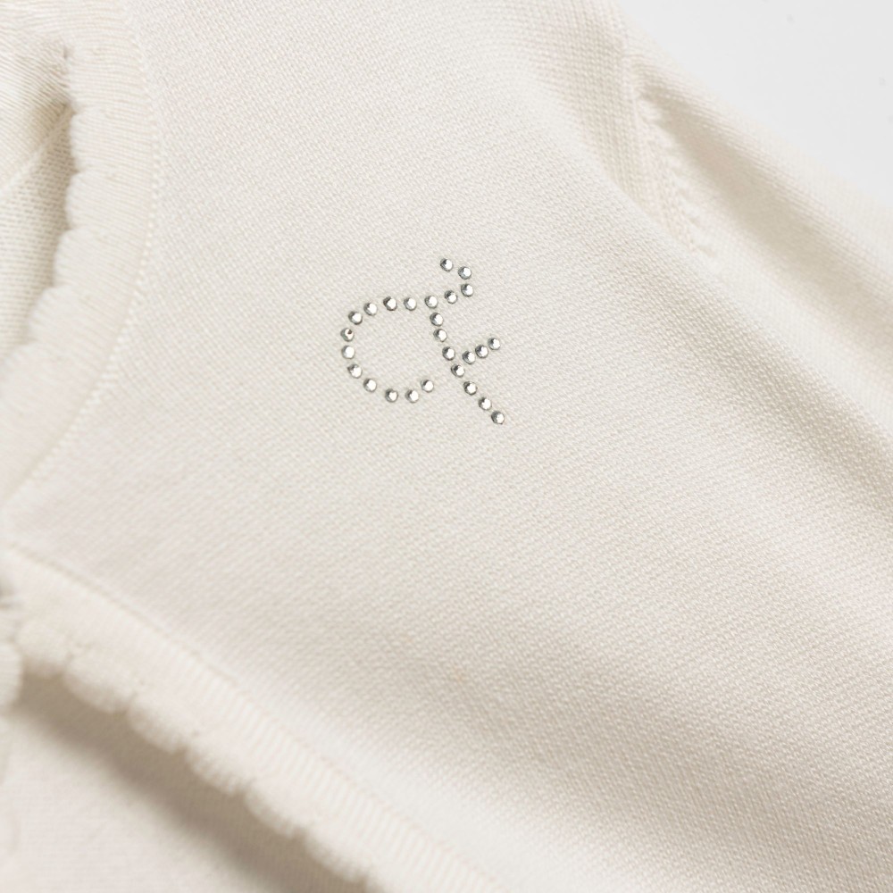 Εφηβικό Μπολερό Πλεκτό με Στρας Κορίτσι (6-16) -Εκρού- 126-510100-2