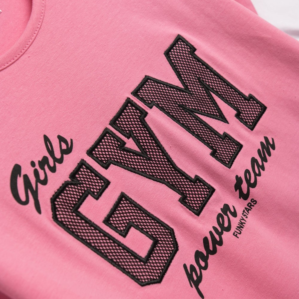 Εφηβικό Σετ με Μπλούζα Girls Gym Και Κολάν Κάπρι Κορίτσι (6-16) -Ροζ- 