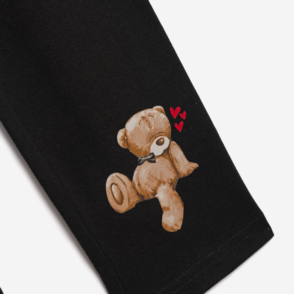 Εφηβικό Μακό Σετ με Μπλούζα Bear Και Κολάν Κάπρι Κορίτσι (6-16) -Πούδρα- 126-519120-1