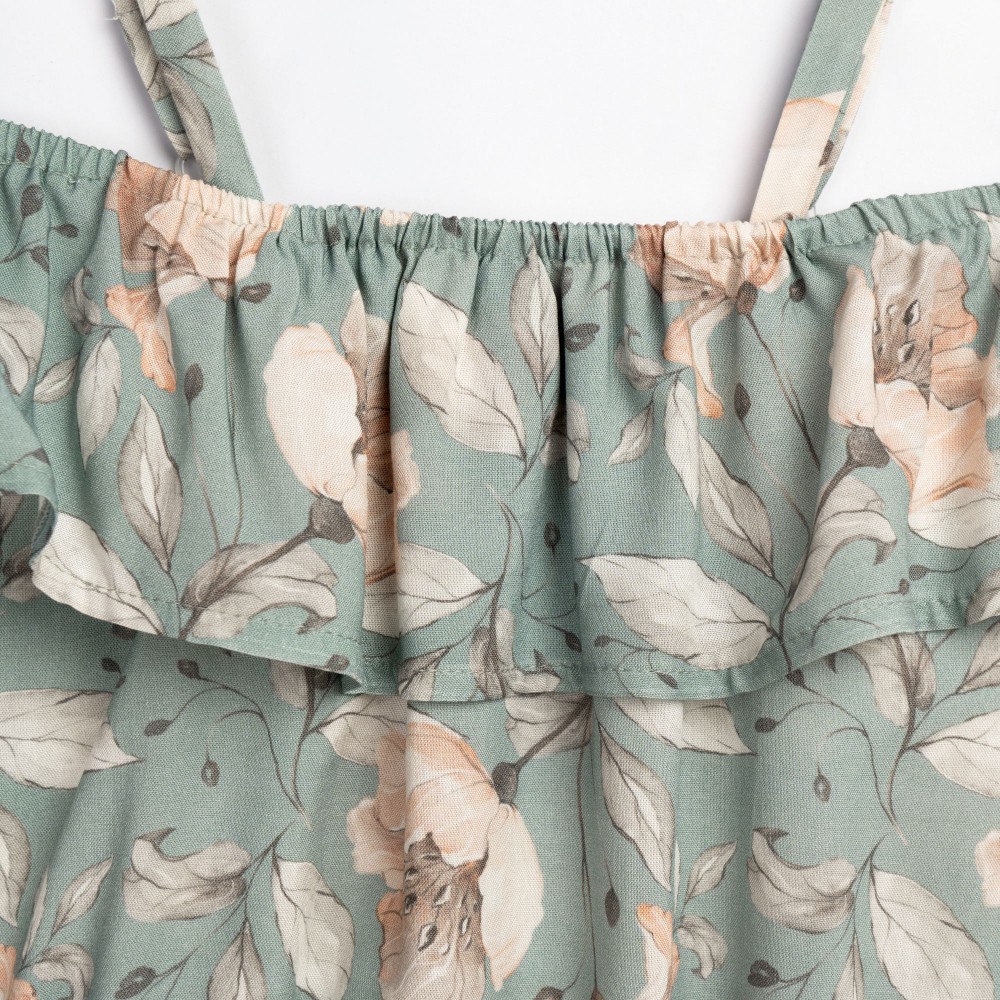 Εφηβικό Σετ με Μπλουζάκι Floral Και Παντελόνα Κορίτσι (6-16) -Εμπριμέ- 126-522101-1