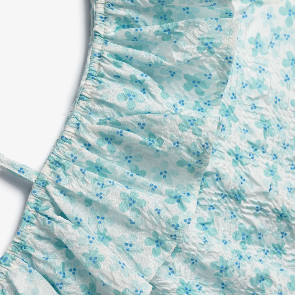 Εφηβικό Σετ με Μπλουζάκι Floral Και Παντελόνα Κορίτσι (6-16) -Τυρκουάζ- 126-523103-1