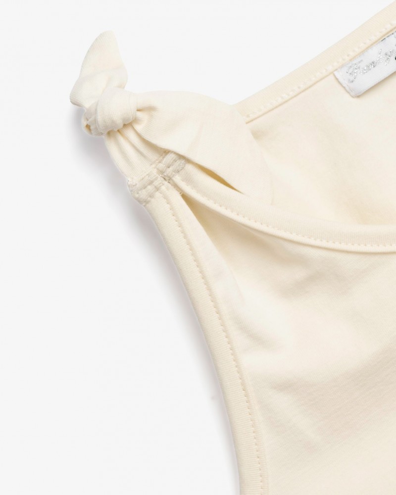 Εφηβικό Μακό Σετ με Αμάνικη Μπλούζα Καρδιές More Fan Και Σορτς Κορίτσι (6-16) -Εκρού- 