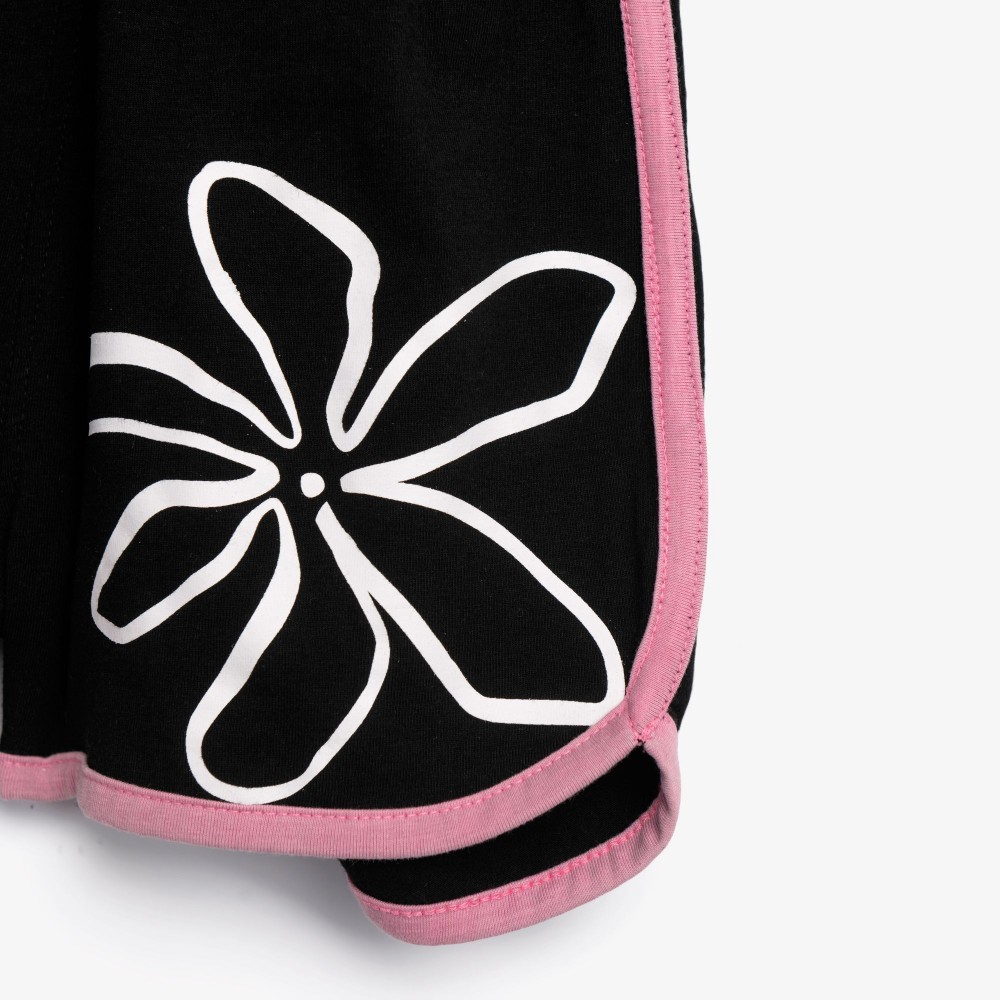 Εφηβικό Μακό Σετ με Μπλουζάκι Λουλούδι Και Σορτς Κορίτσι (6-16) -Λευκό- 126-524116-1