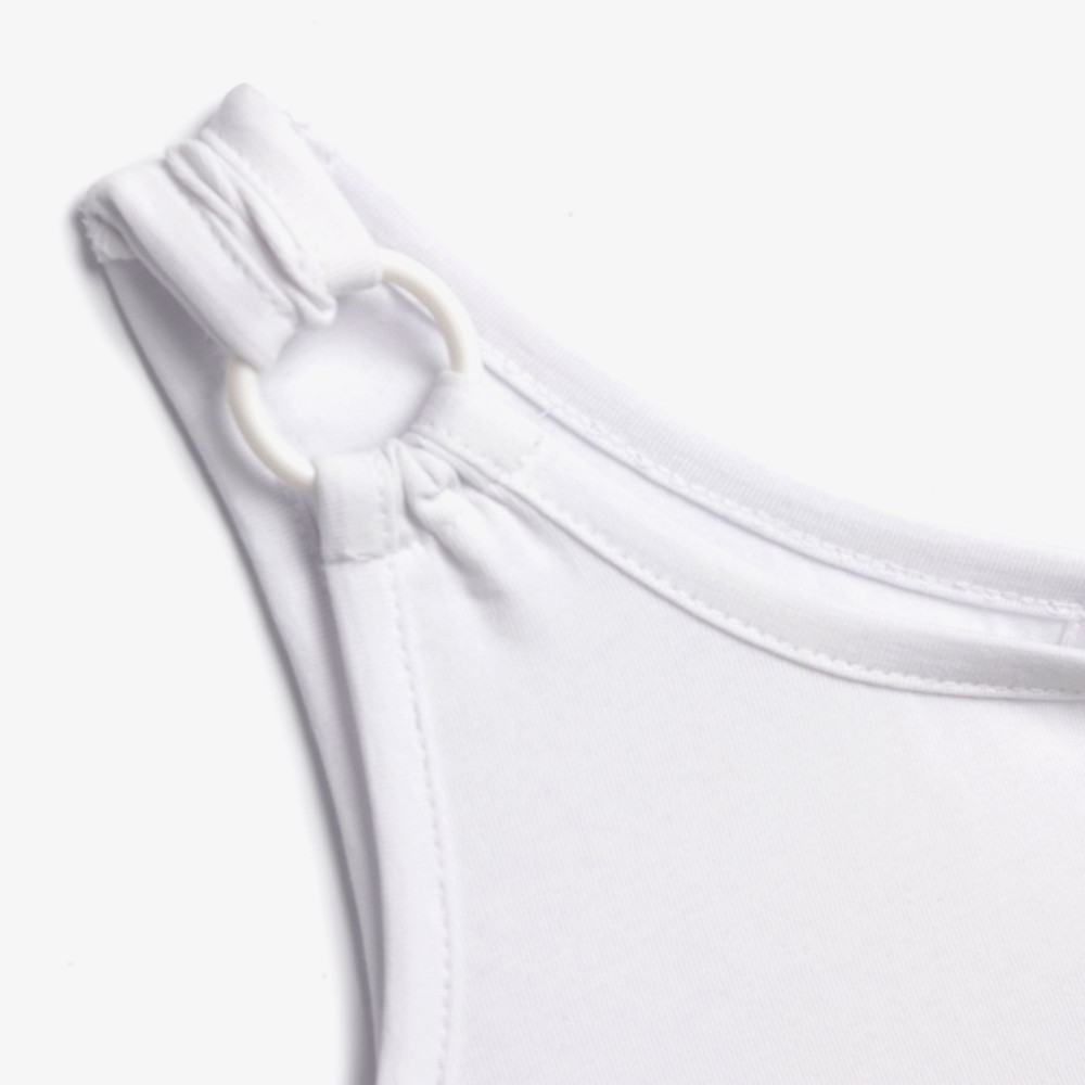 Εφηβικό Σετ με Μπλούζα Τιράντα I am Thankfull Και Σορτς Φάκελος Κορίτσι (6-16) -Λευκό- 126-524131-2