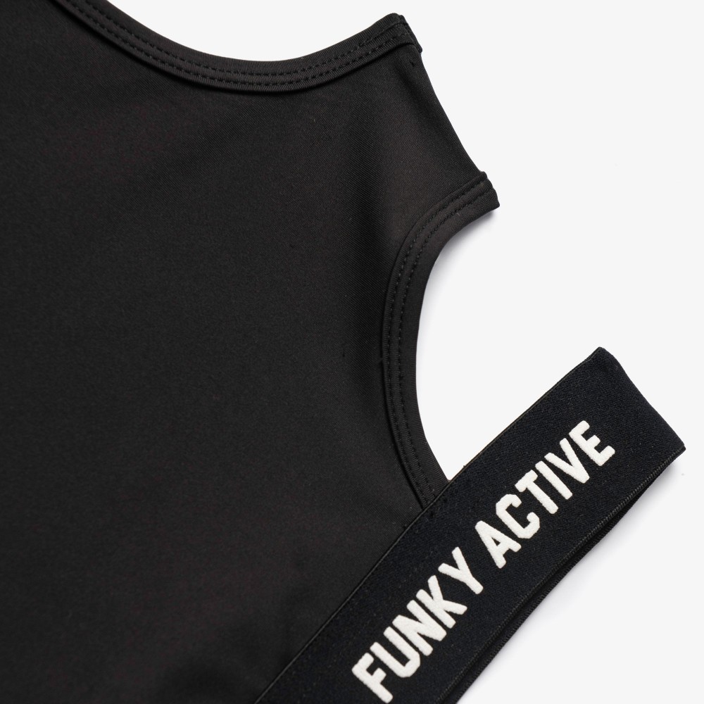 Εφηβικό Σετ Αθλητικό με Μπουστάκι Bust Και Σορτς Κορίτσι (6-16) -Μαύρο- 