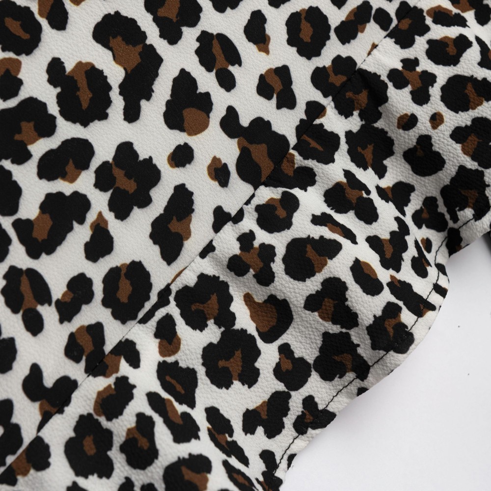 Εφηβικό Σετ με Μπλούζα Leopar Allover Και Σορτς Κορίτσι (6-16) -Ανοιχτό Μπεζ- 126-525107-1