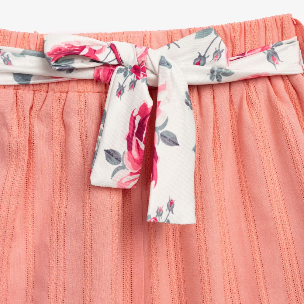 Εφηβικό Σετ με Μπλούζα Floral Τιράντα Και Σορτς Κορίτσι (6-16) -Λευκό- 126-525114-1