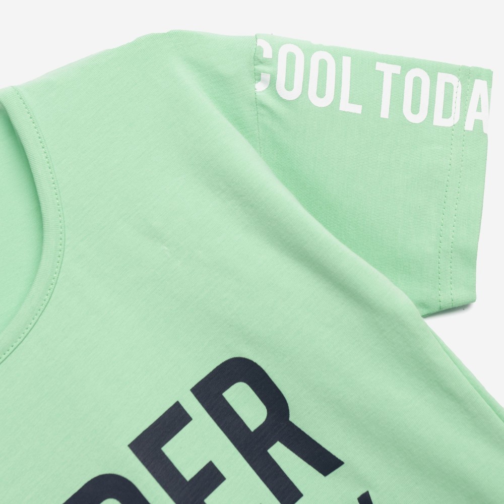 Εφηβικό Μακό Σετ με Μπλούζα Super Cool Today Και Ποδηλατικό Κολάν Κορίτσι (6-16) -Μέντα- 126-527103-2