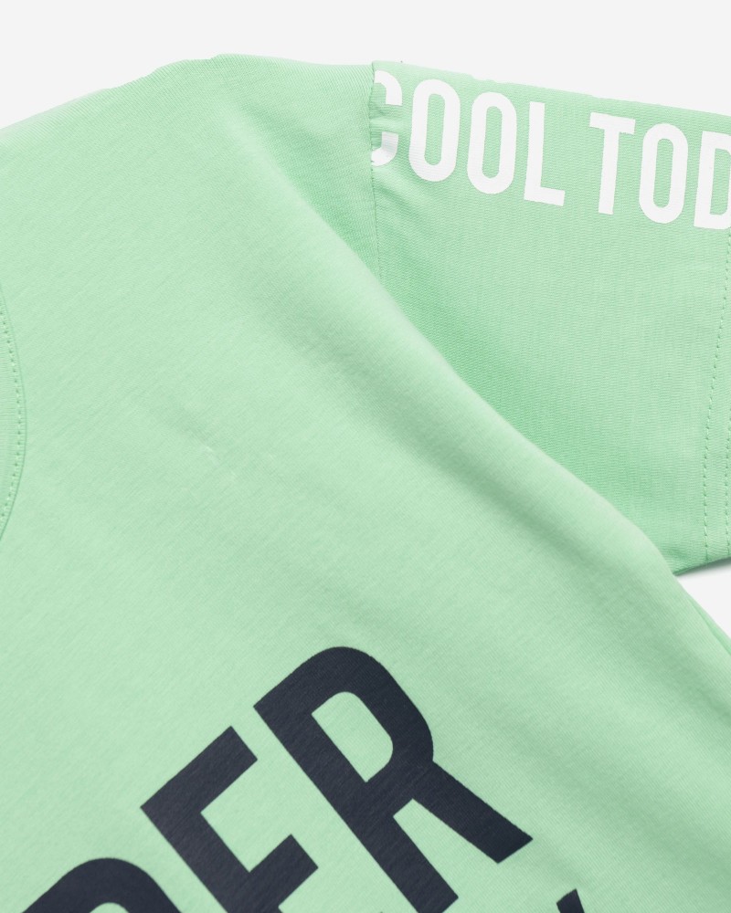 Εφηβικό Μακό Σετ με Μπλούζα Super Cool Today Και Ποδηλατικό Κολάν Κορίτσι (6-16) -Μέντα- 