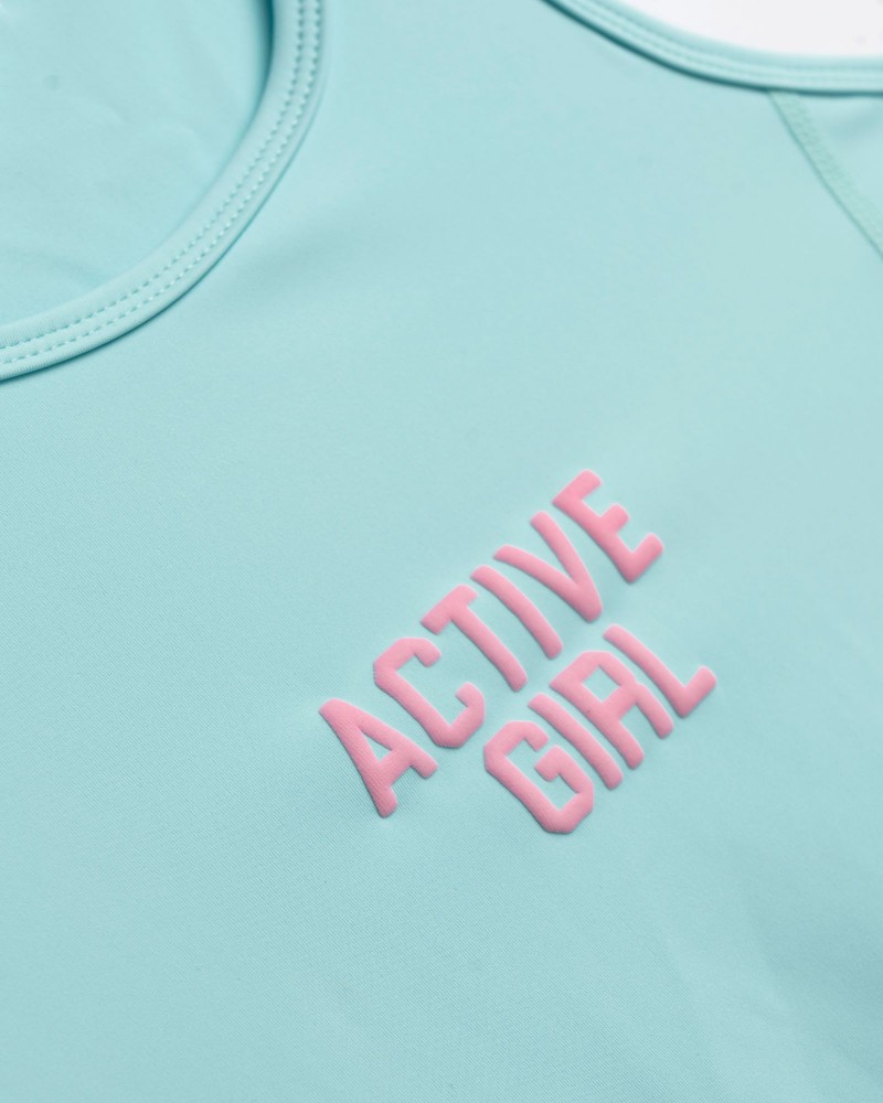 Εφηβικό Σετ Αθλητικό με Μπουστάκι Active Girl Και Σορτς Ποδηλατικό Κορίτσι (6-16) -Βεραμάν Neon- 