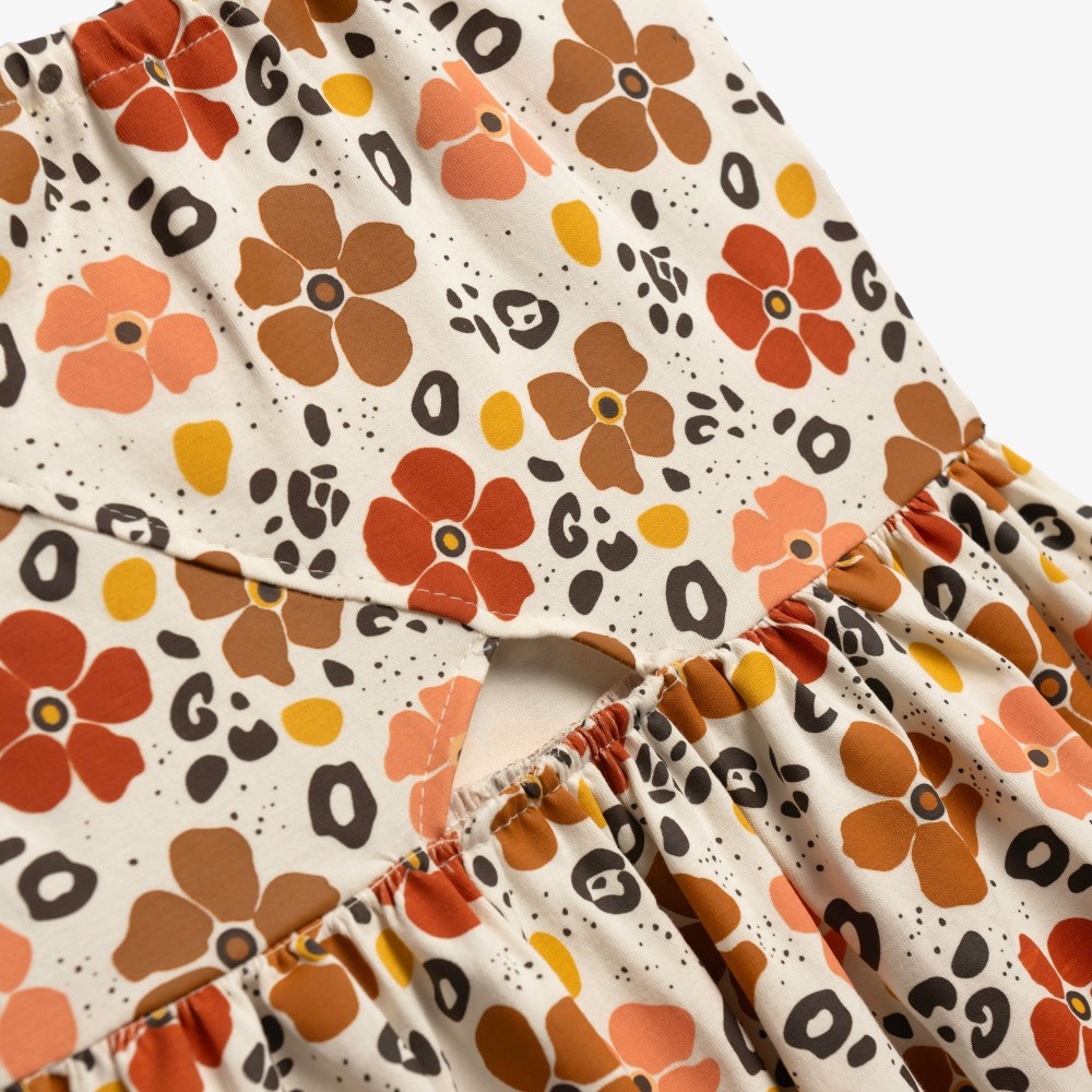 Εφηβικό Μακό Φόρεμα Τιράντα με Flower Allover Κορίτσι (6-16) –Εκρού– 126-528102-1