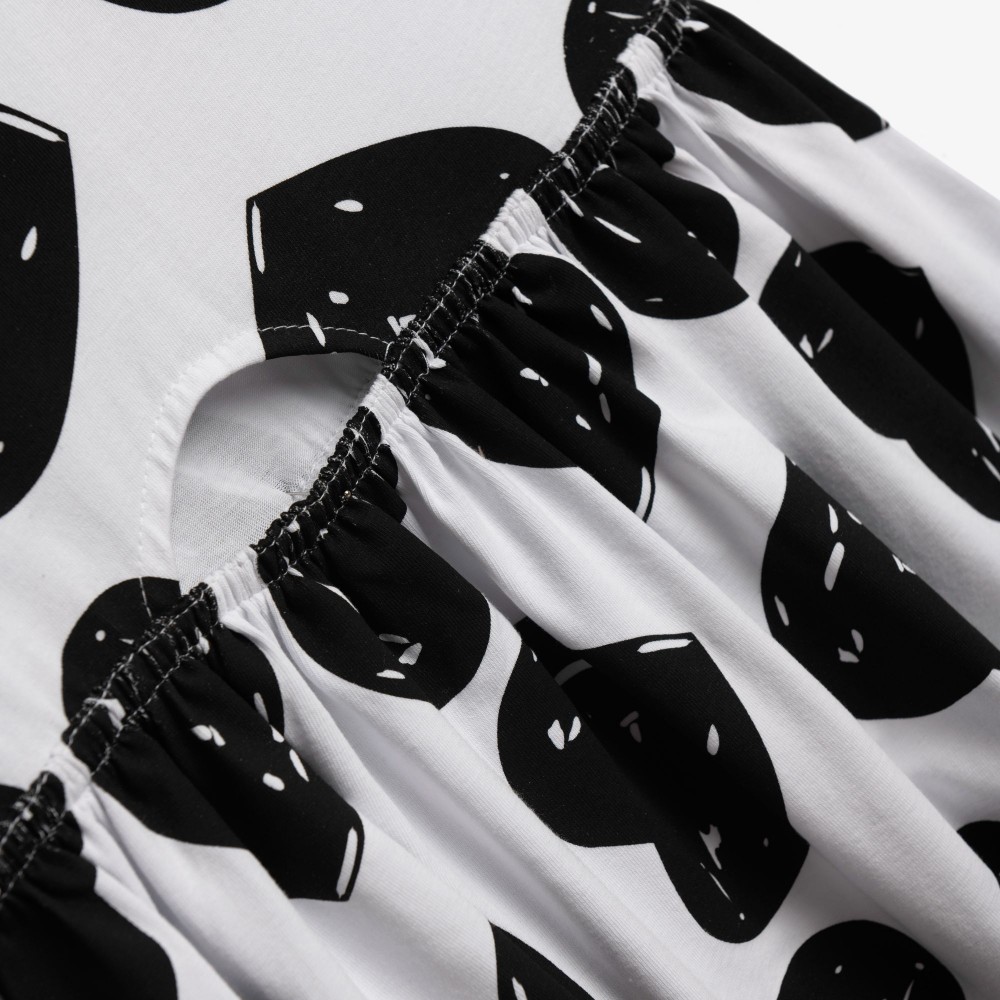 Εφηβικό Μακό Φόρεμα Αμάνικο με Καρδούλες Μοτίβο Κορίτσι (6-16) –Λευκό– 126-528104-1