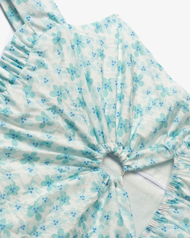 Εφηβικό Φόρεμα Τιράντα Flower Allover με Τσαντάκι Κορίτσι (6-16) –Εμπριμέ– 