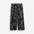 Εφηβική Παντελόνα με Allover Τριαντάφυλλα Κορίτσι (6-16) -Μαύρο- 