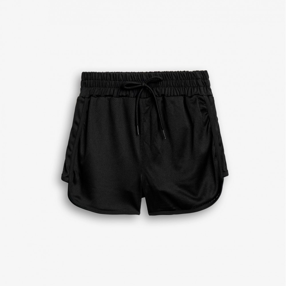 Εφηβικό Σορτς Αθλητικό με Κολάν Εσωτερικά Κορίτσι (6-16) –Μαύρο– 126-532110-2