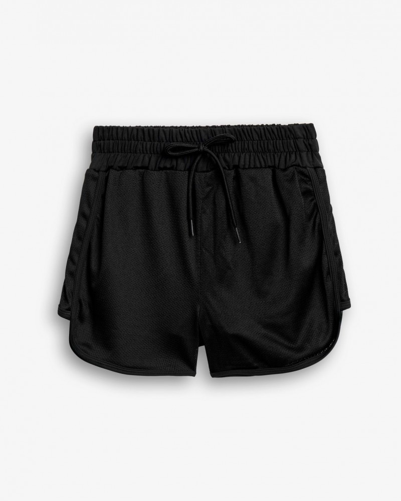 Εφηβικό Σορτς Αθλητικό με Κολάν Εσωτερικά Κορίτσι (6-16) –Μαύρο– 