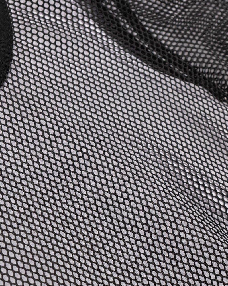 Εφηβικό Σετ 3 Τμχ με Μπλούζα Δίχτυ Stay Cool, Αμάνικη Και Κολάν Κάπρι Κορίτσι (6-16) -Μαύρο- 