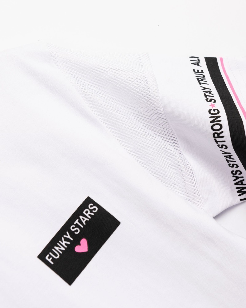 Εφηβικό Σετ με Μπλούζα Dance Mood Και Κολάν Κάπρι Κορίτσι (6-16) -Λευκό- 