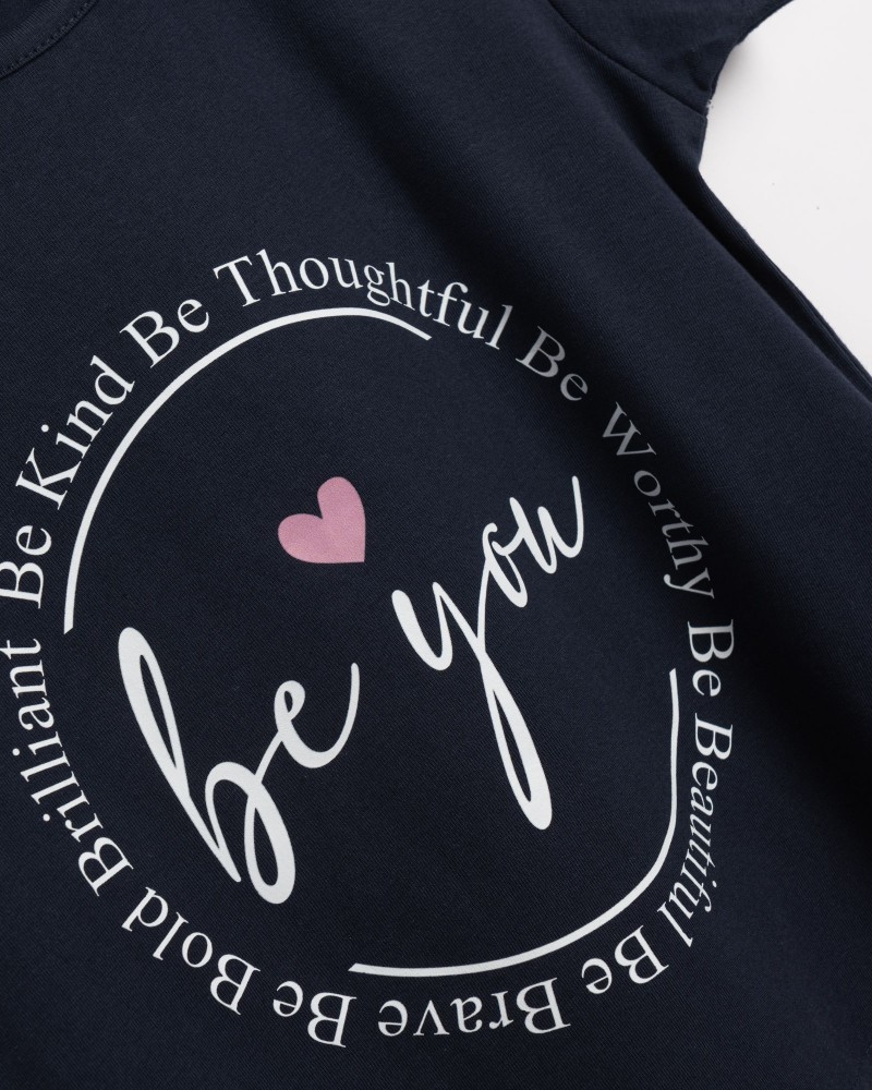 Εφηβικό Μακό Σετ με Μπλούζα Be You Και Κολάν Κάπρι Κορίτσι (6-16) -Μπλε- 