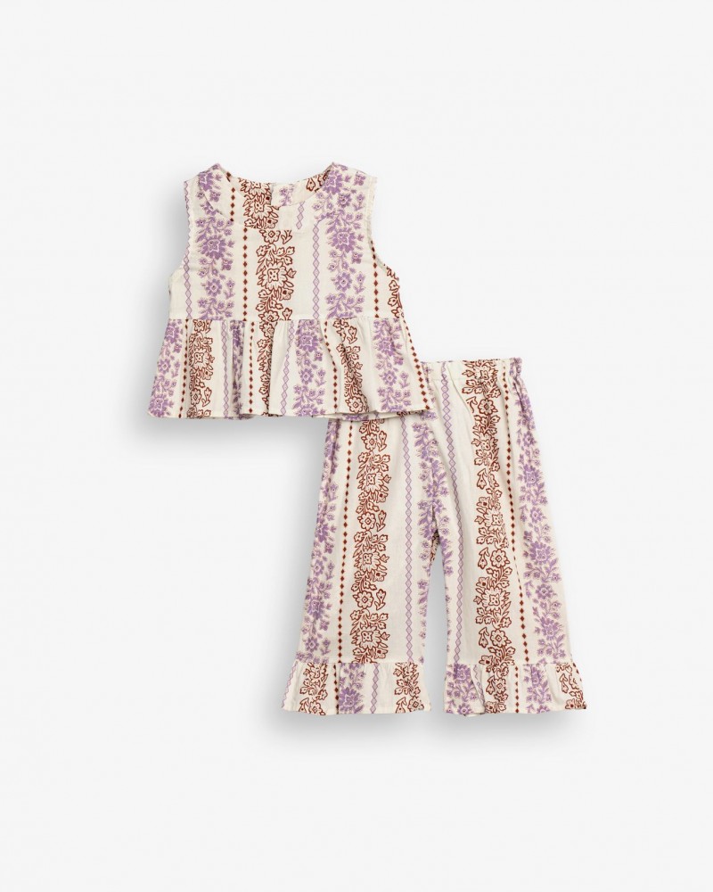 Παιδικό Σετ με Μπλούζα και Παντελόνα Boho Κορίτσι (2-6) -Εμπριμέ- 