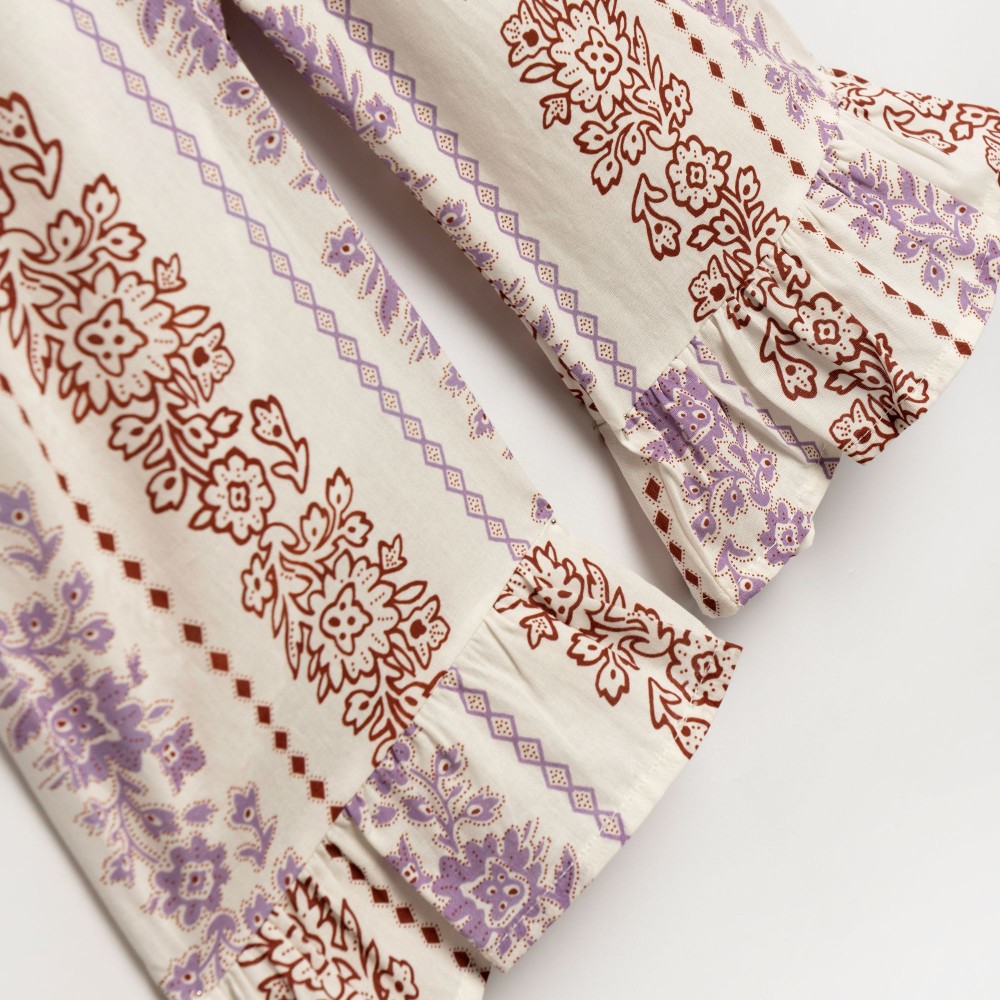 Παιδικό Σετ με Μπλούζα και Παντελόνα Boho Κορίτσι (2-6) -Εμπριμέ- 126-722100-1