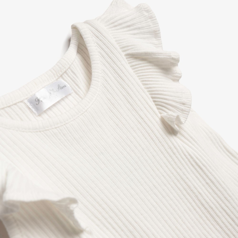 Παιδικό Σετ 3Τμχ με Μπλούζα Ριπ, Παντελόνα και Καπέλο Κορίτσι (2-6) -Εκρού- 126-723112-1