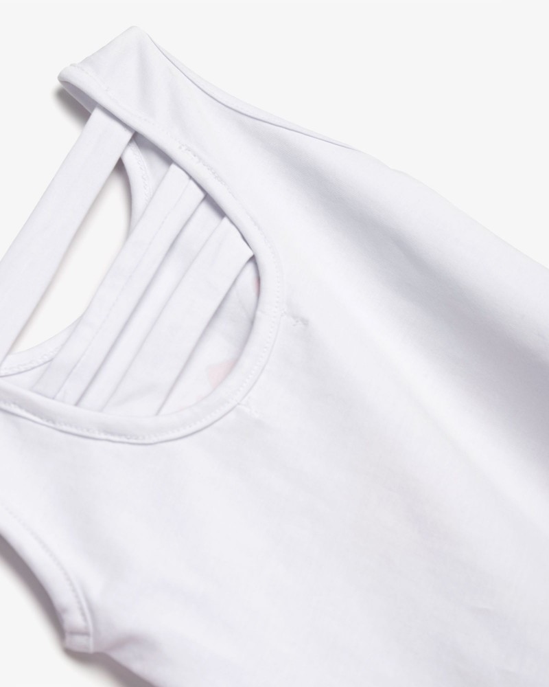 Παιδικό Σετ με Αμάνικη Μπλούζα Γατούλα με Καρπούζι και Σορτς Κορίτσι (2-6) -Λευκό- 