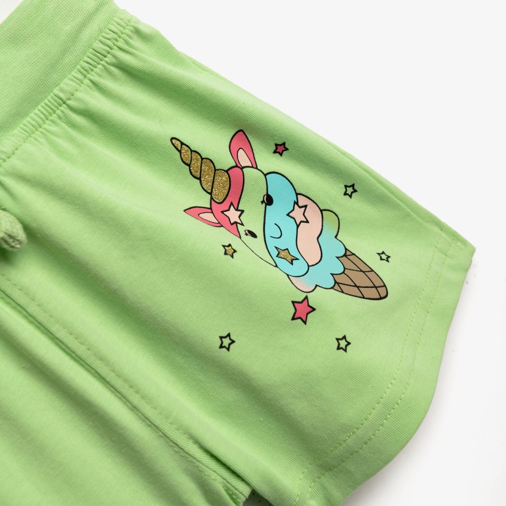 Παιδικό Σετ Μακό με Μπλούζα Παγωτό και Σορτς Κορίτσι (2-6) -Φλαμίνγκο- 126-724104-1