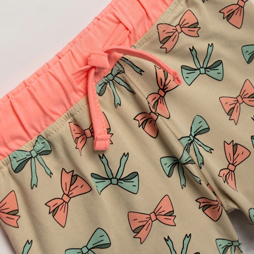 Παιδικό Σετ με Μπλούζα Κουνέλι και Σορτς Allover Κορίτσι (2-6) -Ανοιχτό Σομόν- 126-724107-1