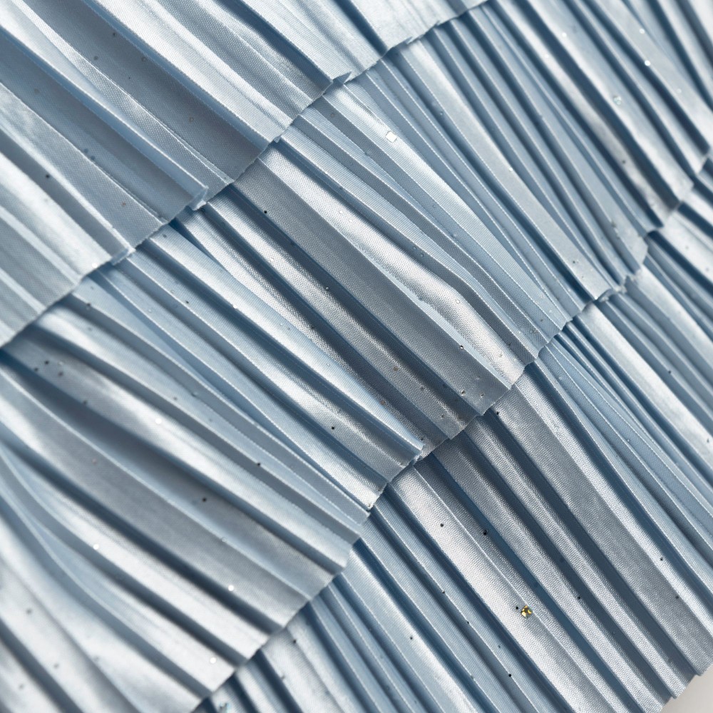 Παιδικό Σετ Μπλούζα Αμάνικη με Στρας και Σορτς Κορίτσι (2-6) –Σιελ/Λευκό– 126-725122-1