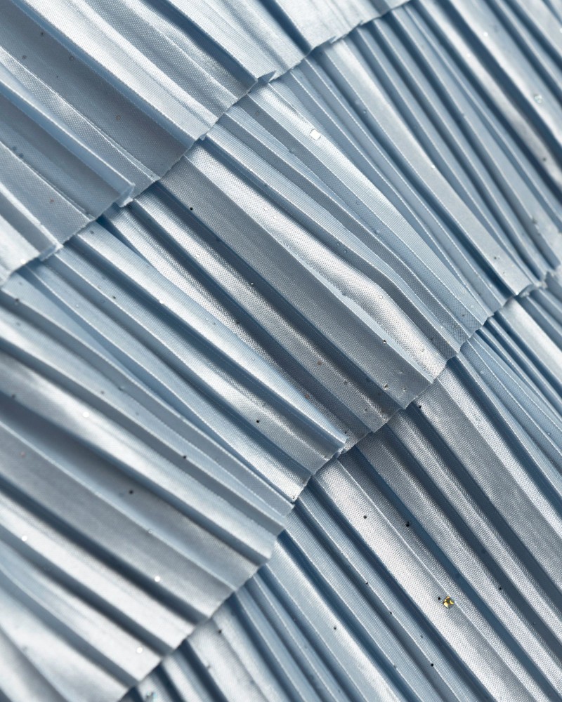 Παιδικό Σετ Μπλούζα Αμάνικη με Στρας και Σορτς Κορίτσι (2-6) –Σιελ/Λευκό– 