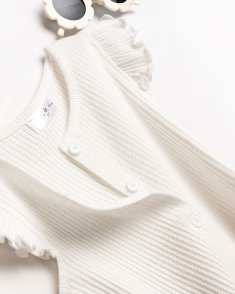 Παιδικό Σετ 3Τμχ Μπλούζα με Κουπάκια, Σορτς Πουά και Γυαλιά Κορίτσι (2-6) –Σομόν– 