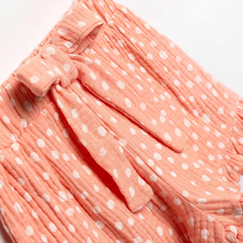 Παιδικό Σετ 3Τμχ Μπλούζα με Κουπάκια, Σορτς Πουά και Γυαλιά Κορίτσι (2-6) –Σομόν– 126-725127-1