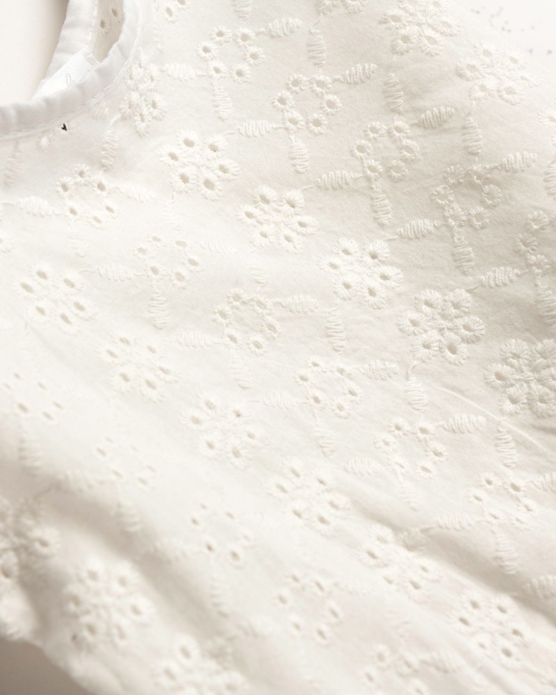 Παιδικό Σετ με Μπλούζα Κηπούρ και Τζιν Σορτς Κορίτσι (2-6) -Λευκό- 