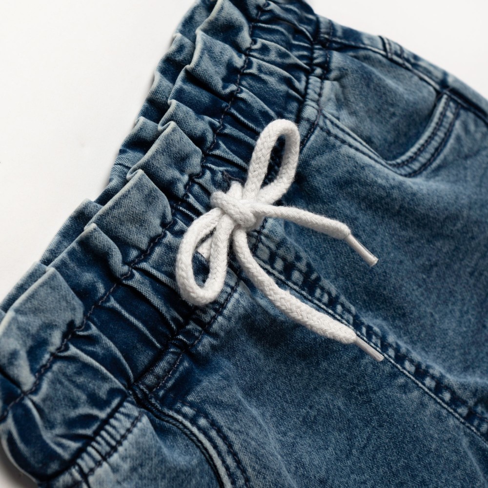 Παιδικό Σετ με Μπλούζα Κηπούρ και Τζιν Σορτς Κορίτσι (2-6) -Λευκό- 126-726102-1