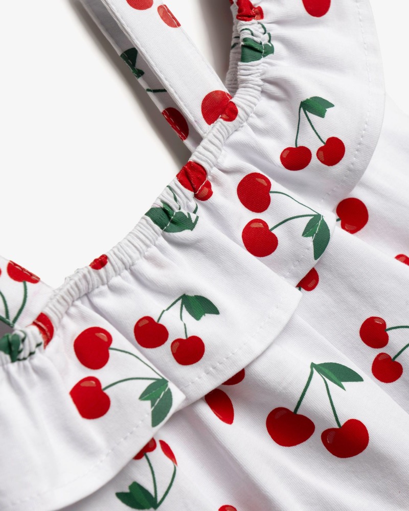 Παιδικό Σετ με Μπλούζα Κερασάκια και Τζιν Σορτς Κορίτσι (2-6) -Εμπριμέ- 