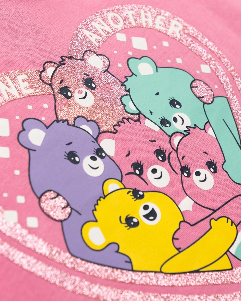 Παιδικό Μακό Σετ με Μπλούζα Αρκουδάκια και Κολάν Ποδηλατικό Κορίτσι (2-6) -Ροζ- 