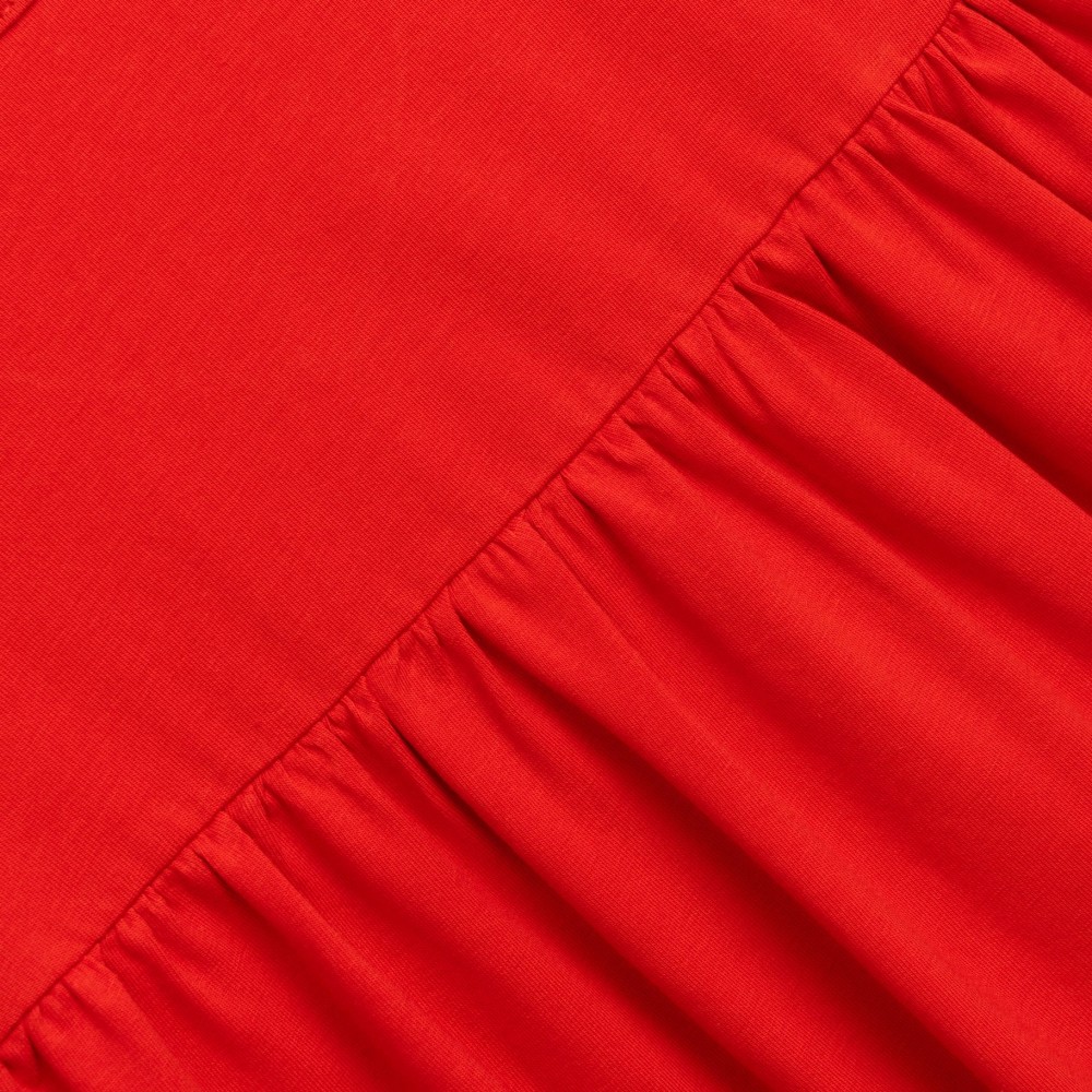 Παιδικό Μακό Φόρεμα με Άνοιγμα Καρδούλα στη Πλάτη Κορίτσι (2-6) –Κόκκινο– 126-728109-1