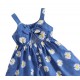 Παιδικό Φόρεμα Jean με Λουλούδια Allover Print Κορίτσι (2-6) –Μπλε Τζιν– 126-729100-1